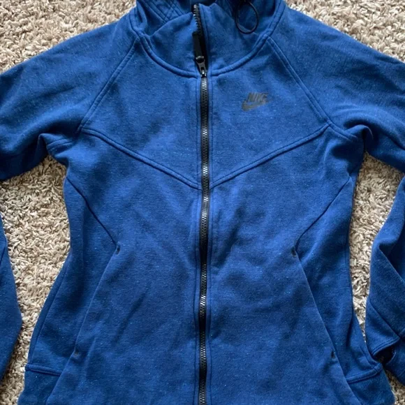 Nike Women’s Royal Blue Hooded Full-Zip Zipper Jacket Size Small - Picture 5 of 10